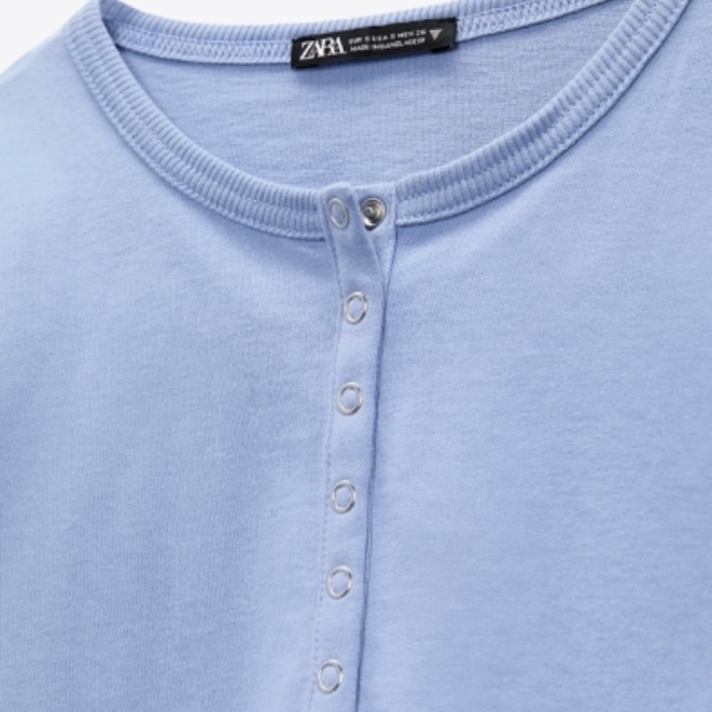 NWT Zara Snap Button Top - Picture 3 of 8
